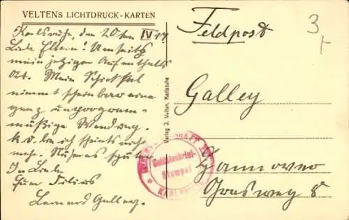 Ak Karlsruhe in Baden, Baugewerkschule, 1914-1916 Reservelazarett