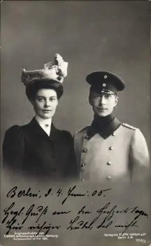 Ak Deutsches Kronprinzenpaar, Kronprinz Wilhelm von Preußen, Kronprinzessin Cecilie