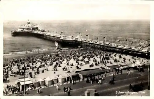 Ak Scheveningen Den Haag Südholland, Pier, Strand