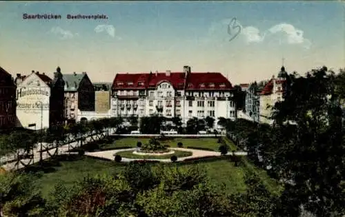 Ak Saarbrücken im Saarland, Beethovenplatz