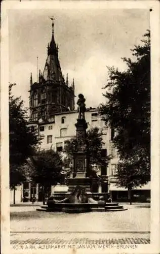 Ak Köln am Rhein, Altermarkt mit Jan-von-Werth-Brunnen