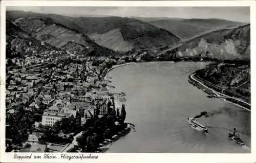 Ak Boppard am Rhein, Gesamtansicht, Fliegeraufnahme