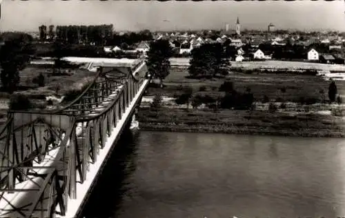 Ak Plattling in Niederbayern, Teilansicht, Isarbrücke