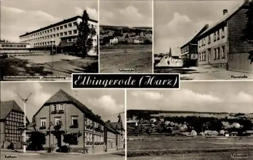 Ak Elbingerode Oberharz am Brocken, Pfarrkirche, Rathaus, Diakonissenmutterhaus Neuvendsburg