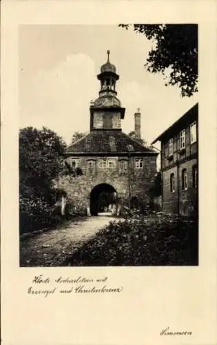 Ak Blankenburg am Harz, Kloster Michaelstein, Erzengel, Christuskreuz