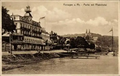 Ak Remagen am Rhein, Partie im Rheinhotel