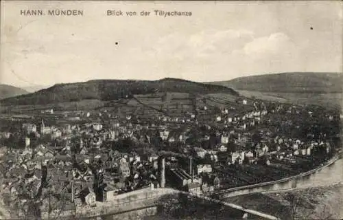 Ak Hann. Münden in Niedersachsen, Totalansicht, Blick von der Tillyschanze