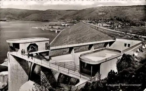 Ak Schwammenauel Heimbach in der Eifel, Rurtalsperre Schwammenauel, Neuer Damm