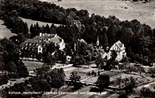 Ak Erlenbad Obersasbach Sasbach in der Ortenau, Kurhaus Marienheim, Flugzeugansicht