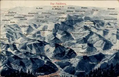 Ak Feldberg im Schwarzwald, Der Feldberg, Luftbild, Umgebung