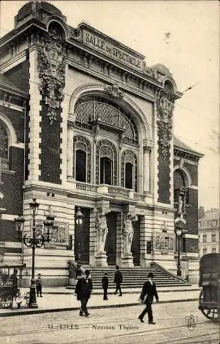 Ak Lille Nord, Nouveau Théâtre, Neues Theater aus Straßensicht