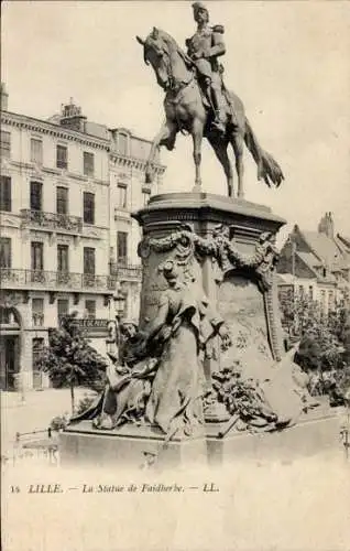 Ak Lille Nord, La Statue de Faidherbe