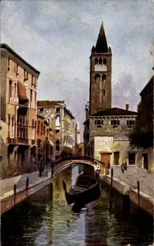 Ak Venezia Venedig Veneto, Rio San Barnaba
