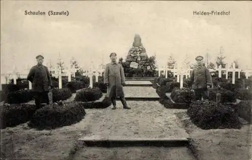 Ak Šiauliai Szawle Schaulen Litauen, Helden-Friedhof, Soldatengräber, I. WK