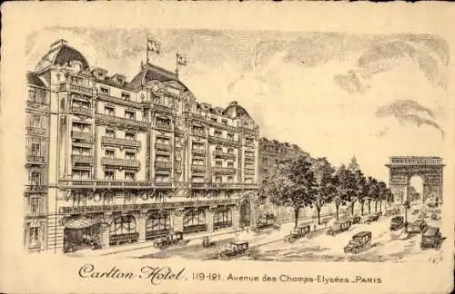 Ak Paris VIII., Carlton-Hotel, 119-121, Avenue des Champs-Elysees