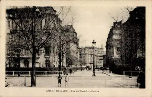 Ak Paris VII., Champ de Mars, Rue de Marechal-Harispe