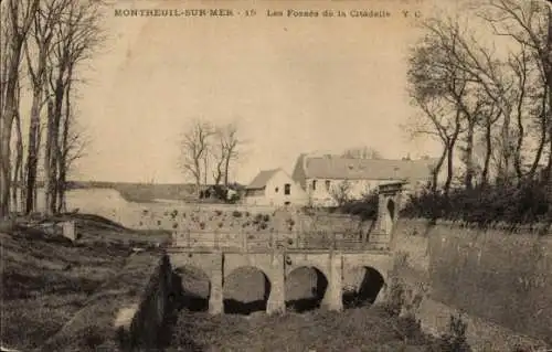 Ak Montreuil sur Mer Pas de Calais, Graben der Zitadelle