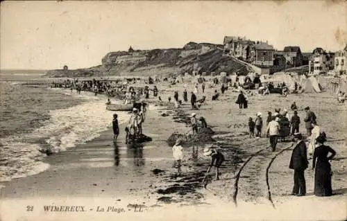 Ak Wimereux Pas de Calais, Strand