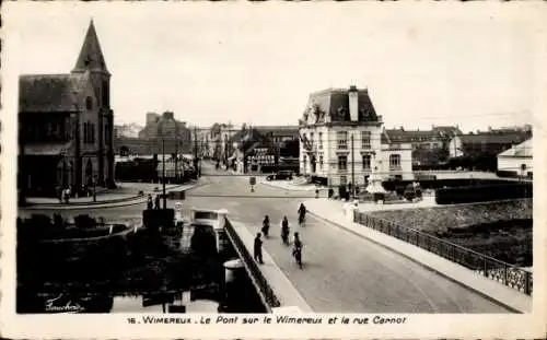 Ak Wimereux Pas de Calais, Brücke, Rue Carnot