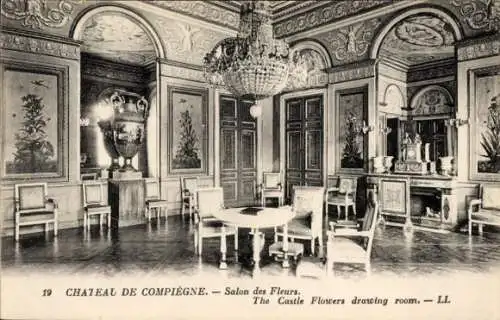 Ak Compiègne Oise, Schloss, Salon des Fleurs