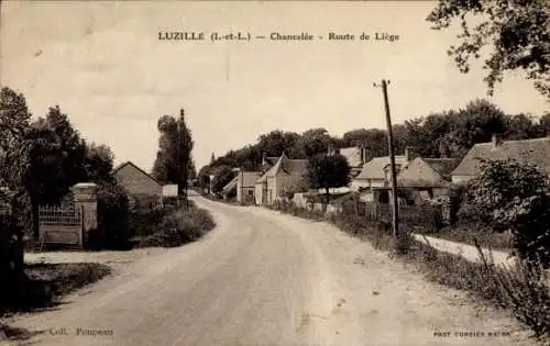 Ak Luzillé Indre et Loire, Chancelee, Route de Liege