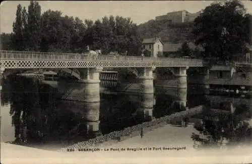 Ak Besançon Doubs, Pont de Bregille, Fort Beauregard