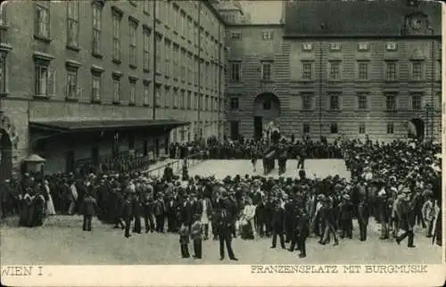 Ak Wien 1 Innere Stadt, Franzensplatz, Burgmusik