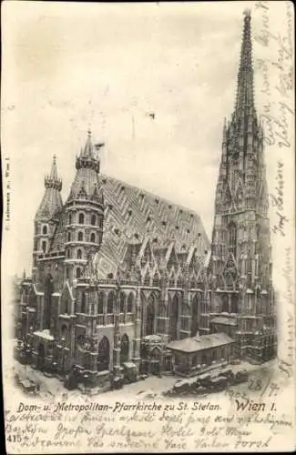 Ak Wien 1 Innere Stadt, Dom- und Metropolitan-Pfarrkirche zu St. Stefan