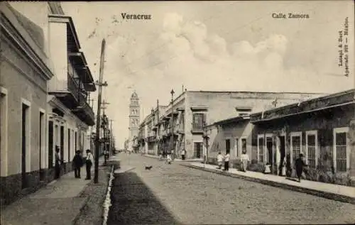 Ak Veracruz Mexiko, Calle Zamora