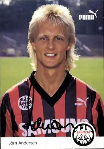 Autogrammkarte Fußball, Jörn Andersen, Eintracht Frankfurt