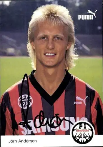 Autogrammkarte Fußball, Jörn Andersen, Eintracht Frankfurt
