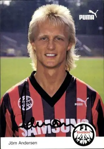 Autogrammkarte Fußball, Jörn Andersen, Eintracht Frankfurt