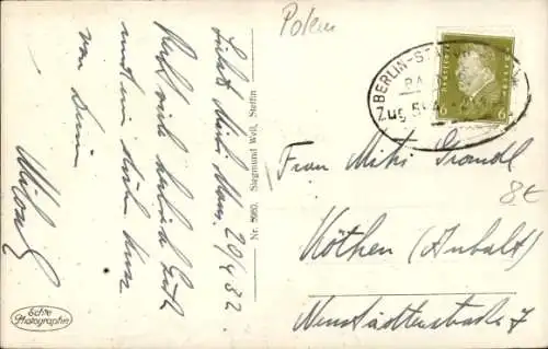 Ak Szczecin Stettin Pommern, Dampfschiffsbollwerk