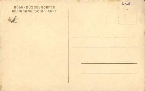 Ak Dampfer Hansa, Köln-Düsseldorfer Rheindampfschifffahrt