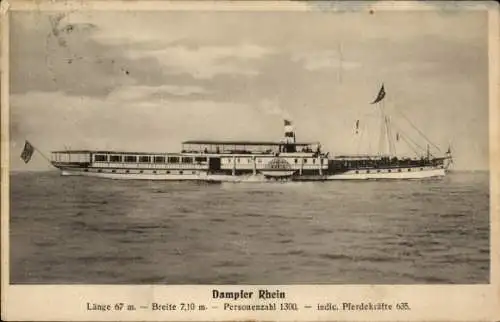 Ak Dampfer Rhein, Köln-Düsseldorfer Rheindampfschifffahrt