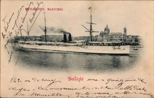 Ak Dampfer Salazie, Messageries Maritimes, MM