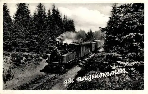 Ak Deutsche Eisenbahn, Dampflok, gut angekommen