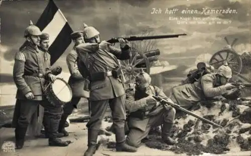 Ak Ich hatt einen Kameraden, Eine Kugel kam geflogen