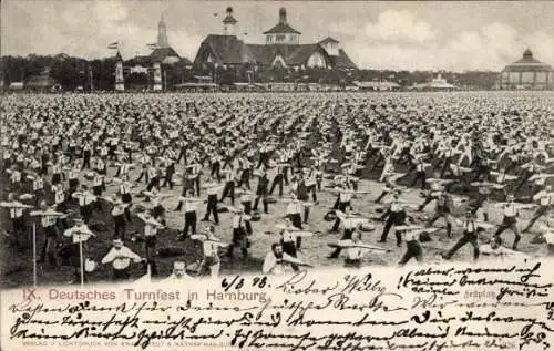 Ak Hamburg Mitte Altstadt, IX. Deutsches Turnfest 1898, Festplatz
