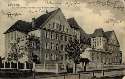 Ak Lübeck, St. Lorenz Knaben- und Mädchenschule