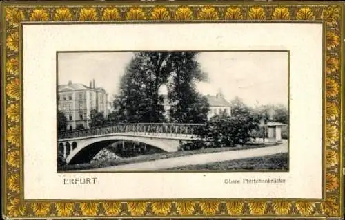 Passepartout Ak Erfurt in Thüringen, obere Pförtchenbrücke