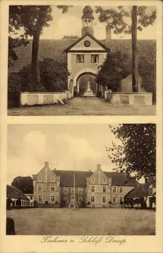 Ak Damp in Schleswig Holstein, Torhaus, Schloss, Gutshaus