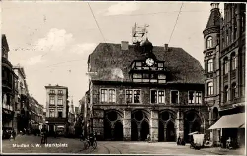 Ak Minden in Westfalen, Marktplatz