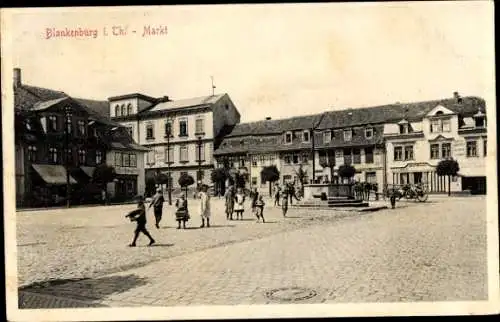 Ak Bad Blankenburg in Thüringen, Markt