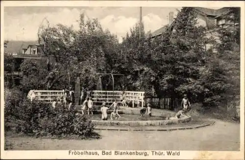 Ak Bad Blankenburg in Thüringen, Fröbelhaus, Garten