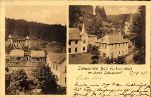 Ak Allersdorf Großbreitenbach in Thüringen, Sanatorium Bad Finkenmühle