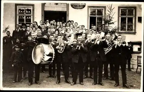 Foto Ak Spezerei-Warenhandlung Johann Weinhard, Gruppenbild, Musiker