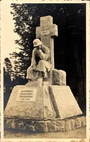 Foto Ak Glücksburg an der Ostsee, Kriegerdenkmal