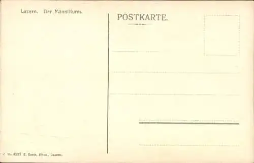 Ak Luzern Stadt Schweiz, Männliturm