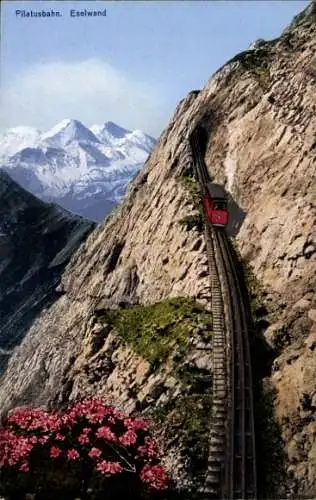 Ak Schweiz, Pilatusbahn, Eselwand